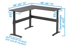 VertDesk v3 L Shape Electric Sit Stand Desk - Wood Essence Laminate